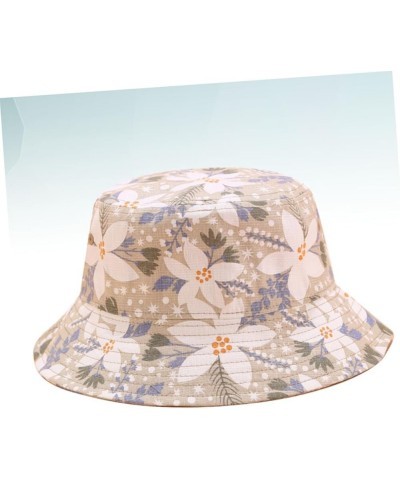 Floral Fisherman Hat Women's Sun Bucket Cap Womens Hats Caps Floral Printed Bucket Hat Womens As Shown $7.38 Bucket Hats