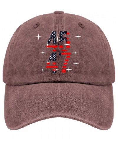 Ball Cap Republican Sport Caps for Men's Fashion Caps Breathable 45 47 Sun Hats Wine Red $7.99 Baseball Caps