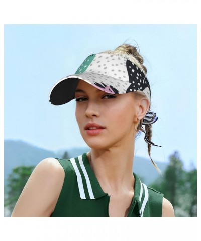 Sport Sun Visor Hats Adjustable Baseball Cap Cotton Ball Caps for Women and Men Pattern (299) $8.79 Visors