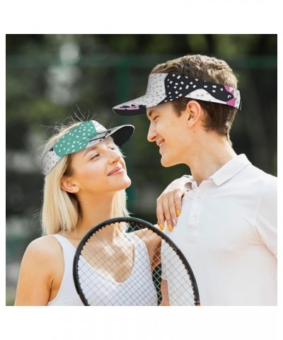 Sport Sun Visor Hats Adjustable Baseball Cap Cotton Ball Caps for Women and Men Pattern (299) $8.79 Visors