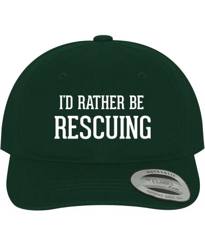 I'd Rather Be Rescuing - Soft Dad Hat Baseball Cap Forest $19.72 Baseball Caps