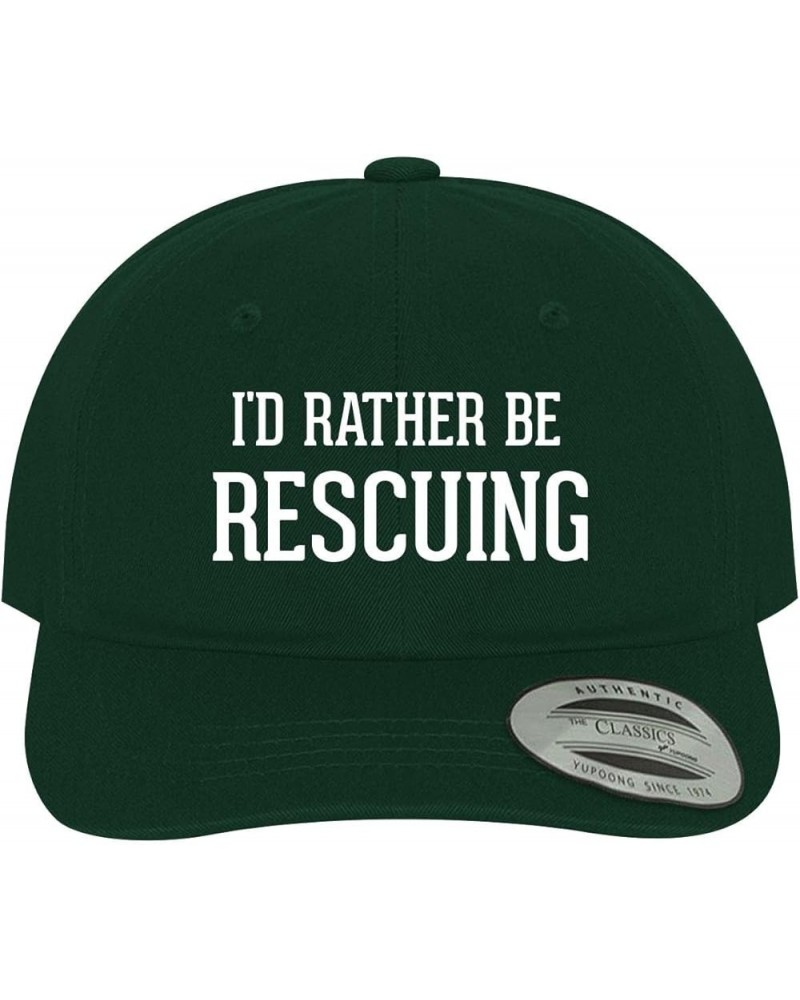 I'd Rather Be Rescuing - Soft Dad Hat Baseball Cap Forest $19.72 Baseball Caps