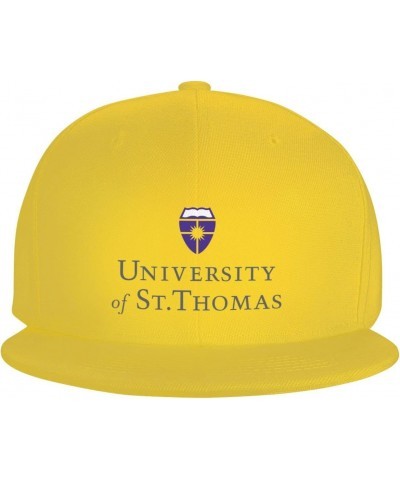 University of St Thomas Hats for Men Flat Bill Fitted Caps Hiphop Rap Adjustable Baseball $9.58 Baseball Caps