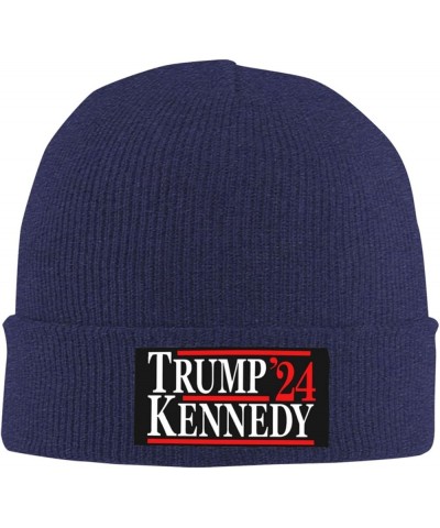 Trump Kennedy 2024 Beanie Hat Men Winter Warm Hat Women Knit Stocking Hat Slouchy Skull Cap Knitted Hat Black Navy Blue $10.3...