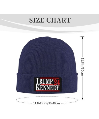 Trump Kennedy 2024 Beanie Hat Men Winter Warm Hat Women Knit Stocking Hat Slouchy Skull Cap Knitted Hat Black Navy Blue $10.3...