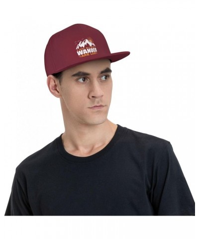 Not All Who Wander are Lost Hat Adjustable Funny Fashion Baseball Cap for Men Women Dark Red $10.07 Baseball Caps