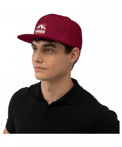 Not All Who Wander are Lost Hat Adjustable Funny Fashion Baseball Cap for Men Women Dark Red $10.07 Baseball Caps