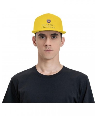 University of St Thomas Hats for Men Flat Bill Fitted Caps Hiphop Rap Adjustable Baseball $9.58 Baseball Caps