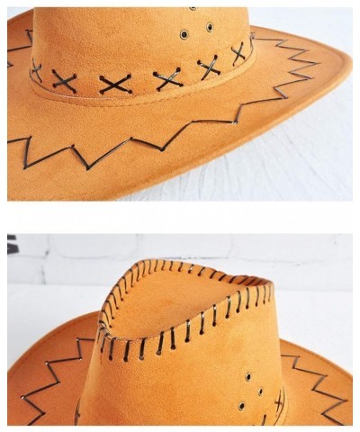 Mens Womens Cattlemen Faux Felt Western Style Staw Cowboy/Cowgirl Hat Dark Khaki $15.28 Cowboy Hats