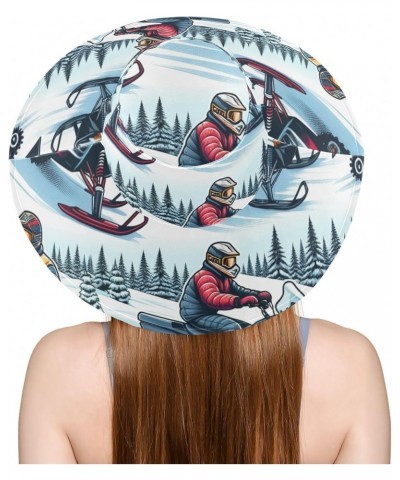 Wide Brim Sun Hat Snowmobiles-Winter Foldable Beach Hat Bucket Hat Black $18.49 Sun Hats