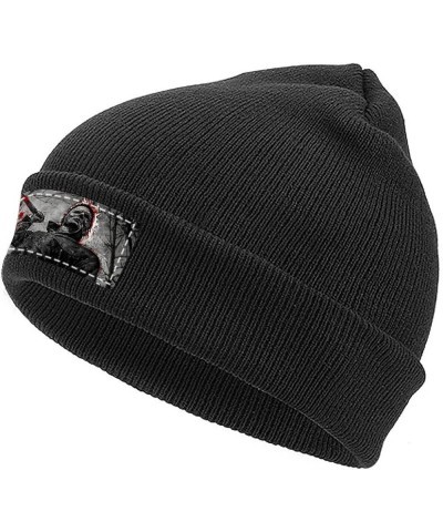 Beanie Hat Halloween Michael Myers Winter Knitted Baggy Slouchy Stretch Scarf Head Wrap Soft Ski Hat Black-style-2 $11.69 Sku...