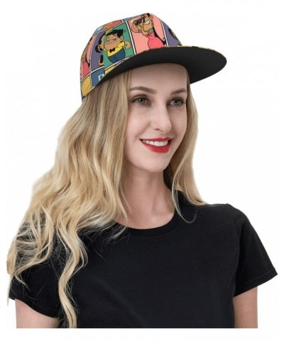 Flat Brim Baseball Cap The Anime Casagrandes Adjustable Trucker Hat Hip Hop Hat for Men Women Black $13.76 Baseball Caps