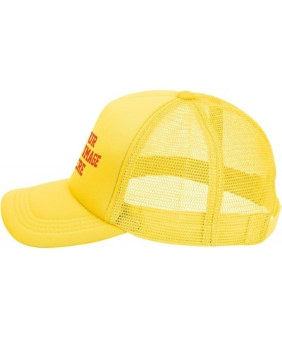 Custom Hats for Men Design Your Own Name Logo Text Image Personalized Hats Yellow $8.05 Baseball Caps