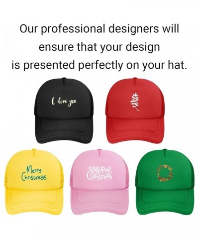 Custom Hats for Men Design Your Own Name Logo Text Image Personalized Hats Yellow $8.05 Baseball Caps