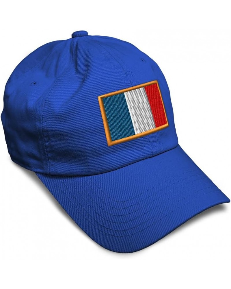 Soft Baseball Cap France Europe Football Cup Dad Hats for Men & Women Royal Blue $15.89 Baseball Caps