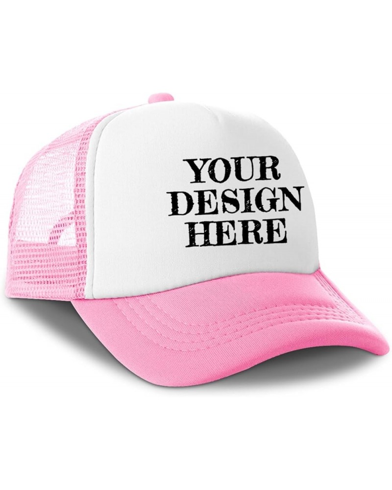 Custom Baseball Cap Bulk Custom Trucker Hats for Men Women,Design Your Own Baseball Hat 1-pink $7.63 Sun Hats