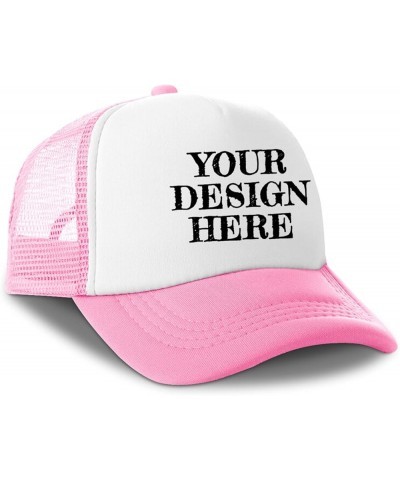 Custom Baseball Cap Bulk Custom Trucker Hats for Men Women,Design Your Own Baseball Hat 1-pink $7.63 Sun Hats