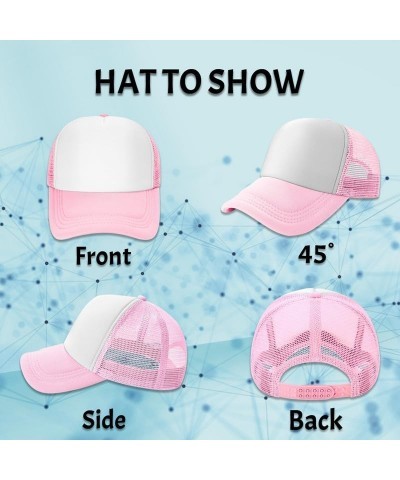 Custom Baseball Cap Bulk Custom Trucker Hats for Men Women,Design Your Own Baseball Hat 1-pink $7.63 Sun Hats