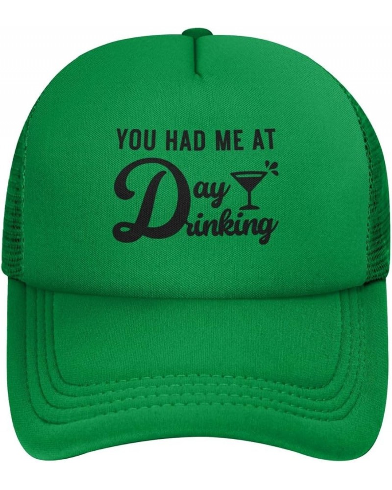 You Had Me at Day Drinking Cap Fashion Trucker Baseball Hat Unisex Green $10.13 Baseball Caps