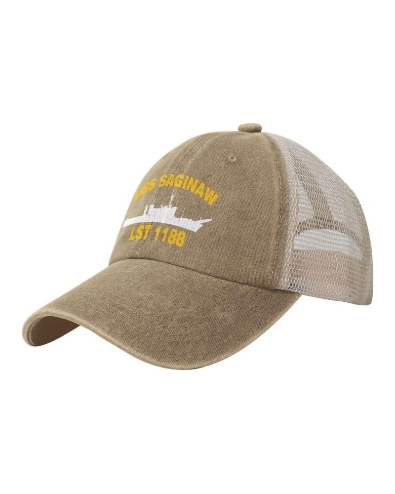 USS Saginaw LST 1188 Flag Baseball Caps-Denim Hats Cowboy Knit hat Fisherman's hat Natural $18.17 Baseball Caps