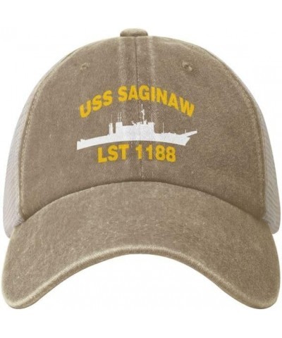 USS Saginaw LST 1188 Flag Baseball Caps-Denim Hats Cowboy Knit hat Fisherman's hat Natural $18.17 Baseball Caps