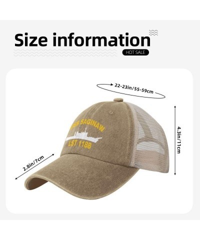 USS Saginaw LST 1188 Flag Baseball Caps-Denim Hats Cowboy Knit hat Fisherman's hat Natural $18.17 Baseball Caps