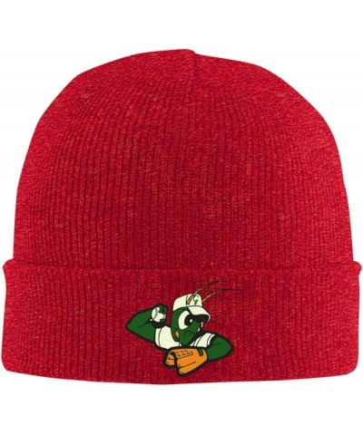 Greensboro Grasshoppers Beanie Hat for Men and Women Winter Warm Hats Knit Slouchy Thick Skull Cap Red $7.79 Skullies & Beanies