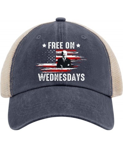 Biden Free On Wednesdays 2024 Hat Biden Hats for Men Women AllBlack Fishing Hat Vintage Hats Custom Hats Purplish Blue01 $11....