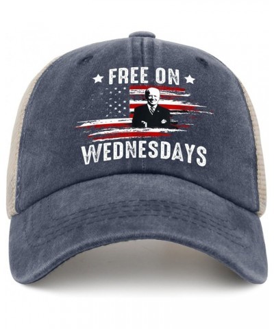 Biden Free On Wednesdays 2024 Hat Biden Hats for Men Women AllBlack Fishing Hat Vintage Hats Custom Hats Purplish Blue01 $11....