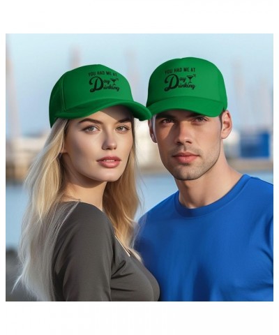 You Had Me at Day Drinking Cap Fashion Trucker Baseball Hat Unisex Green $10.13 Baseball Caps