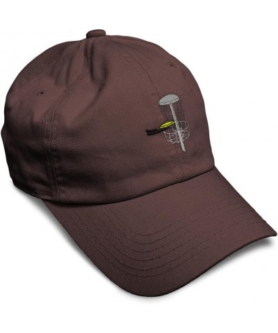 Soft Baseball Cap Disc Golf A Olympics Sports Event Dad Hats for Men & Women Brown $16.51 Baseball Caps