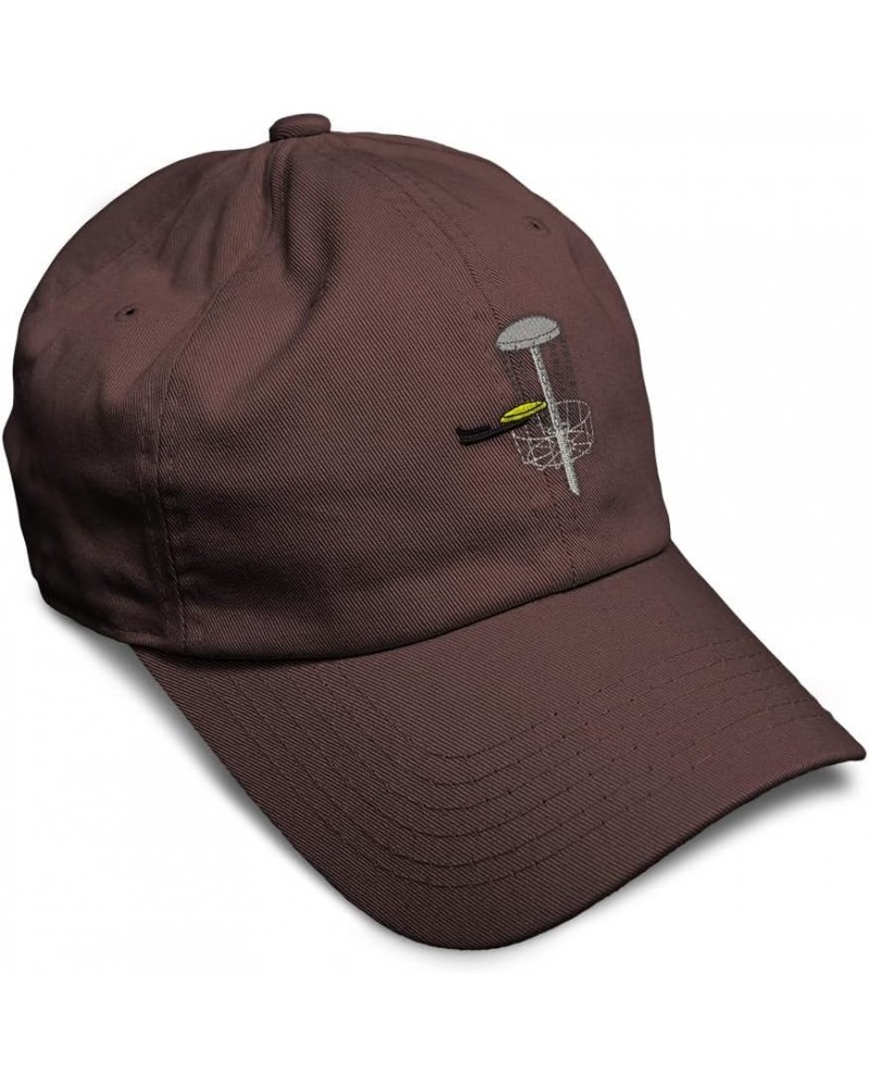 Soft Baseball Cap Disc Golf A Olympics Sports Event Dad Hats for Men & Women Brown $16.51 Baseball Caps