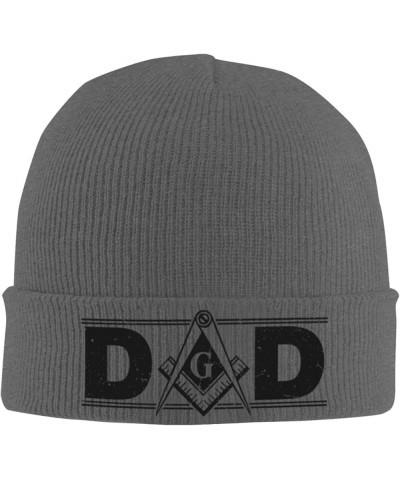 Beanie,Mens Masonic Dad, Beanie Hat Women Skull Cap Men Knit Hat Slouchy Hat Knitted Hat Black Deep Heather $9.90 Skullies & ...