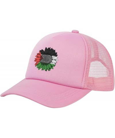 Dad Hat Mesh Baseball Cap Adjustable Trucker Hat Unisex Pink $9.84 Baseball Caps