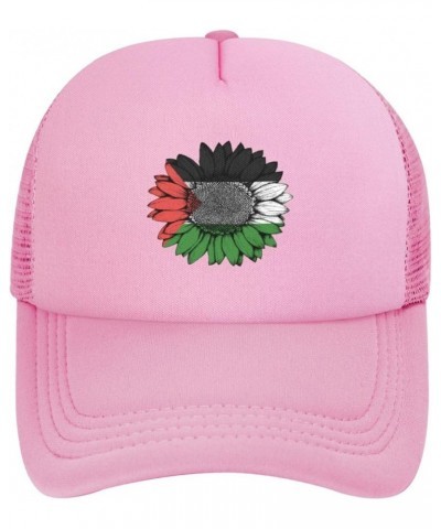 Dad Hat Mesh Baseball Cap Adjustable Trucker Hat Unisex Pink $9.84 Baseball Caps