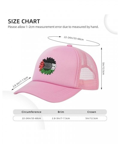 Dad Hat Mesh Baseball Cap Adjustable Trucker Hat Unisex Pink $9.84 Baseball Caps