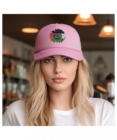 Dad Hat Mesh Baseball Cap Adjustable Trucker Hat Unisex Pink $9.84 Baseball Caps