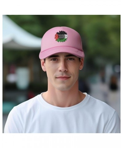 Dad Hat Mesh Baseball Cap Adjustable Trucker Hat Unisex Pink $9.84 Baseball Caps