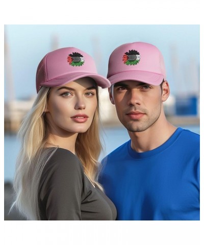 Dad Hat Mesh Baseball Cap Adjustable Trucker Hat Unisex Pink $9.84 Baseball Caps