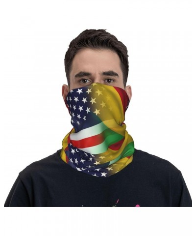 American And Mali Flag Neck Gaiter Face Cover Scarf, Breathable Windproof Sun Protection Men Women Balaclava Outdoor Skiing F...