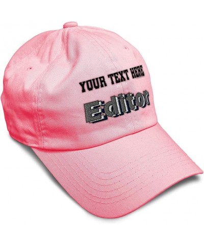 Custom Soft Baseball Cap Editor Material Twill Cotton Books Dad Hat for Men & Women Coral Personalized Text Here $14.10 Baseb...