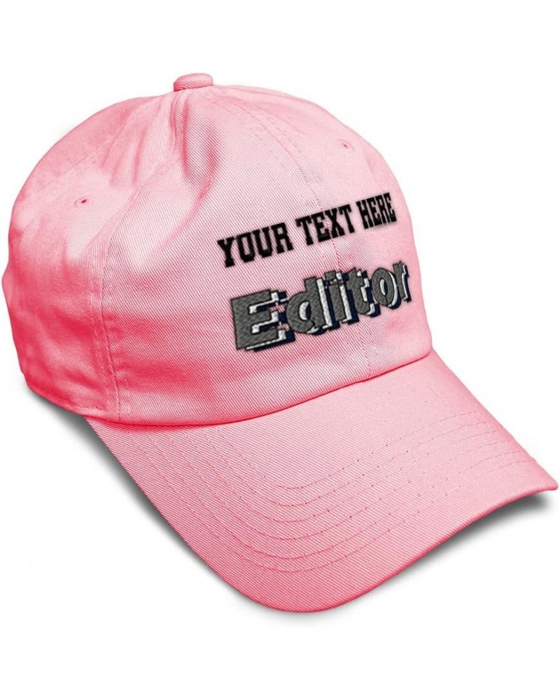 Custom Soft Baseball Cap Editor Material Twill Cotton Books Dad Hat for Men & Women Coral Personalized Text Here $14.10 Baseb...