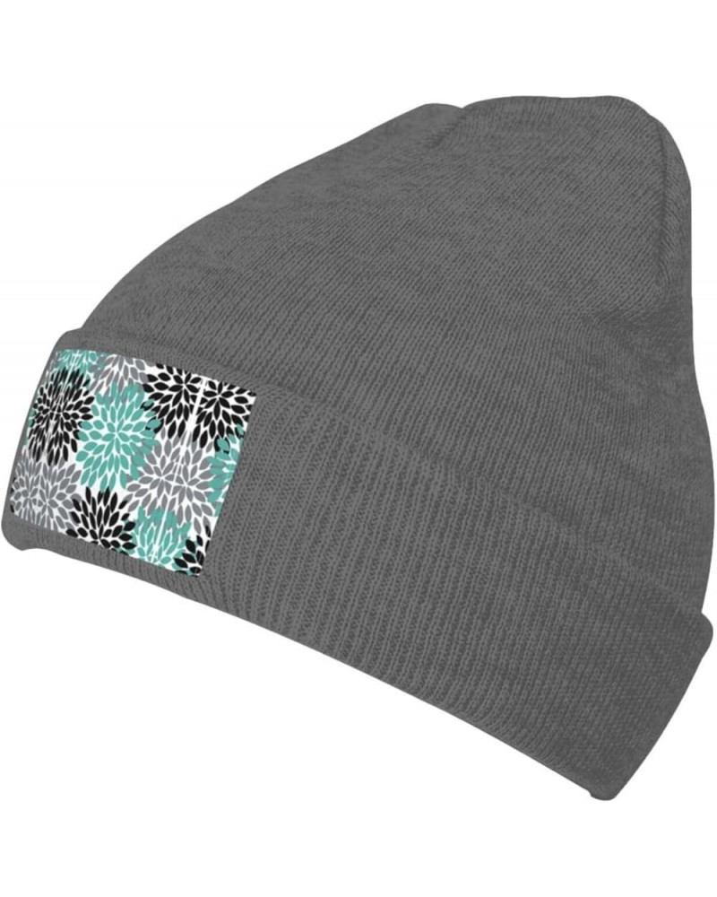 Dahlia Flower Print Unisex Beanie Hats Winter Warm Hats Knit Hat Slouchy Skull Cap Adult Casual Hat Deep Heather $11.81 Skull...