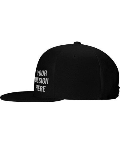 Custom hat Add Your Text Picture Name Logo Flat Bill Hats for Men Baseball Hats for Men， Custom Gifts Black $9.59 Baseball Caps