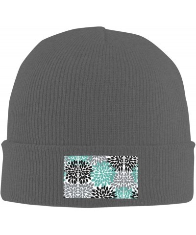 Dahlia Flower Print Unisex Beanie Hats Winter Warm Hats Knit Hat Slouchy Skull Cap Adult Casual Hat Deep Heather $11.81 Skull...