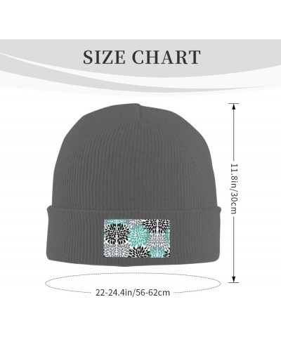 Dahlia Flower Print Unisex Beanie Hats Winter Warm Hats Knit Hat Slouchy Skull Cap Adult Casual Hat Deep Heather $11.81 Skull...