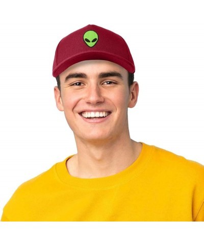 Alien Snapback Flat Bill Baseball Hat Embroidered Cap Mens Maroon $11.48 Baseball Caps