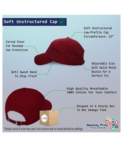 Custom Soft Baseball Cap Pretzel Embroidery Bread Pretzel Twill Cotton Dad Hats for Men & Women Burgundy Personalized Text He...