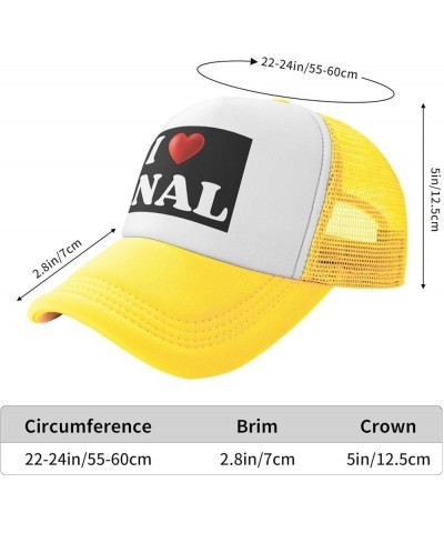 I-Love-Anal Mesh Hat Women Men Trucker Hat Baseball Cap Yellow $12.09 Baseball Caps