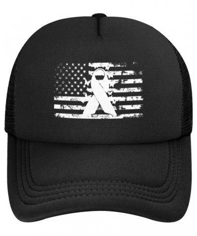 White Ribbon Multiple Hereditary Exostoses Awareness Baseball Cap Adjustable Casual Mesh Hats Duck Tongue Hat for Men Women29...